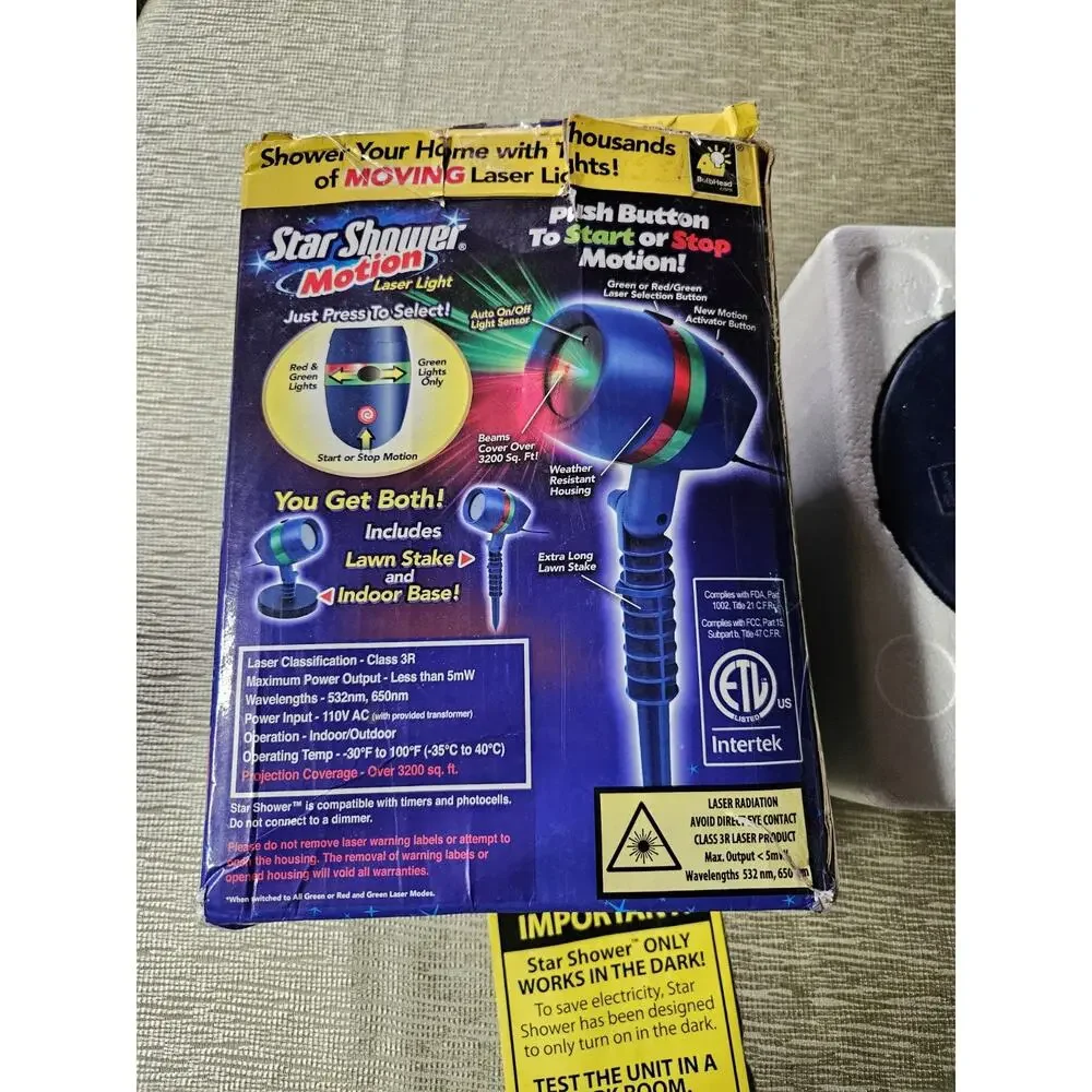 Bulbhead Star Shower Motion Laser Light Yard Projector Christmas ASOTV